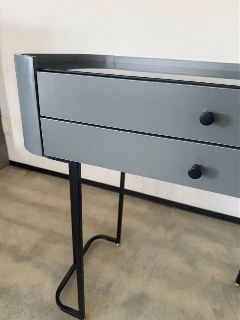 強化ガラス/オシャレドレッサー/LEDミラーは別売り　美容室にも最適