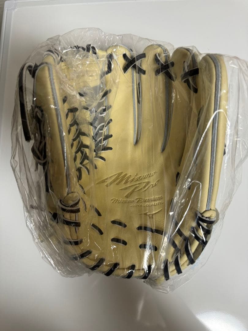 ５月限定　新品　ミズノプロ　直営店限定ウェブ　軟式　内野手用グラブ　ブロンド