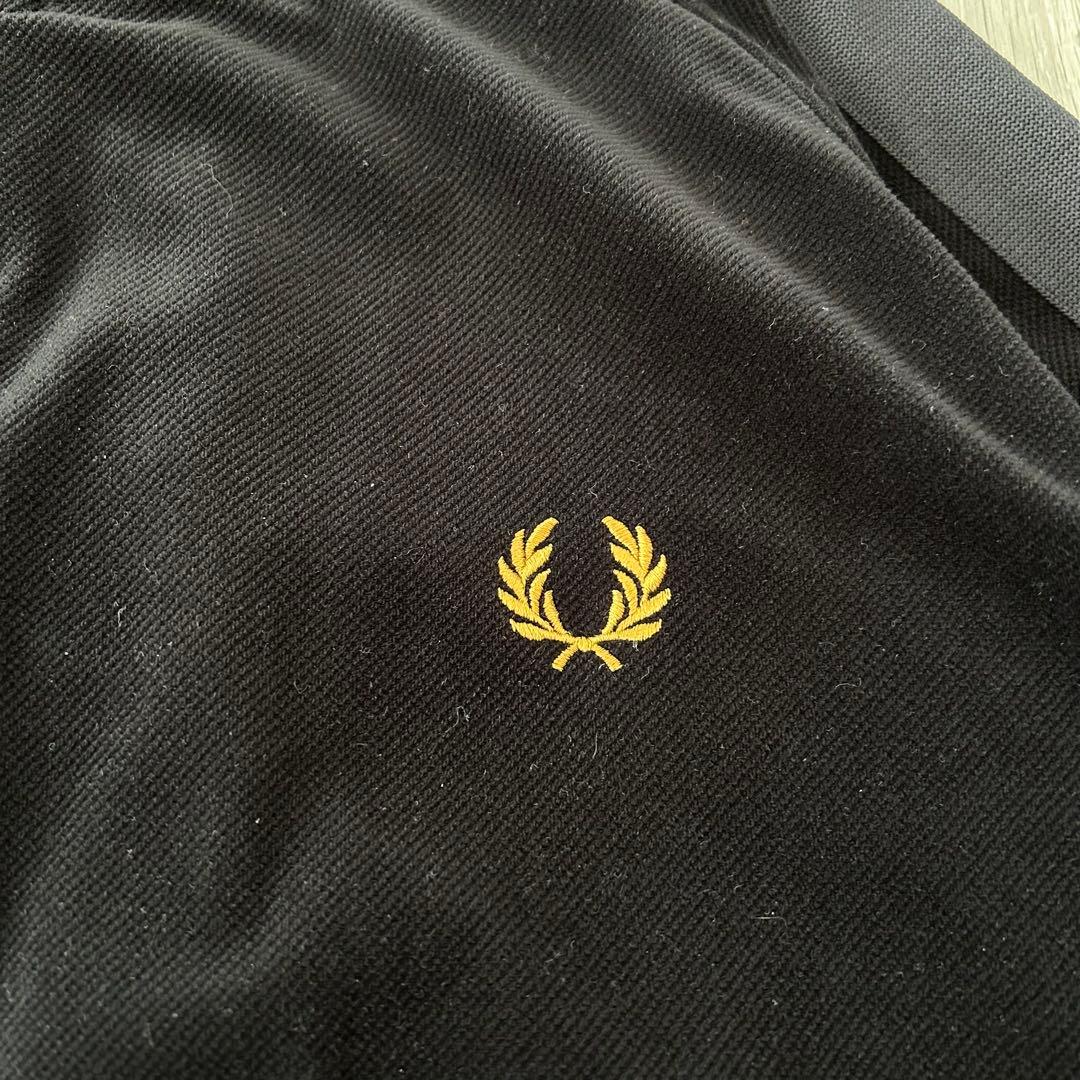 FRED PERRY ベロア ベルベット トラックジャケット ジャージ M 黒金