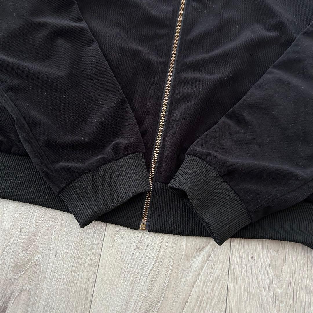 FRED PERRY ベロア ベルベット トラックジャケット ジャージ M 黒金
