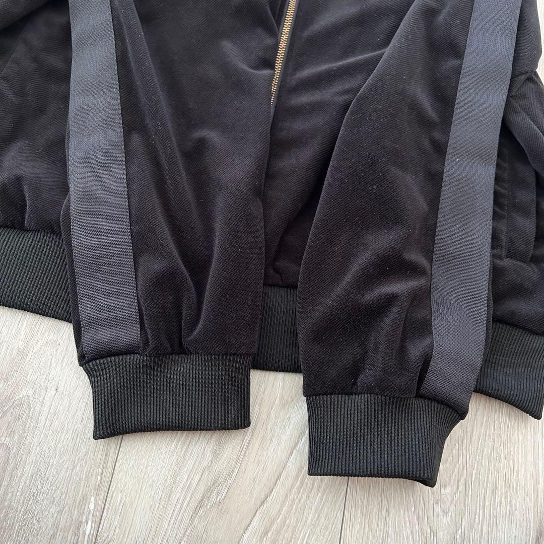 FRED PERRY ベロア ベルベット トラックジャケット ジャージ M 黒金