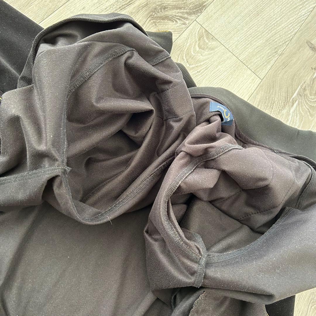 FRED PERRY ベロア ベルベット トラックジャケット ジャージ M 黒金