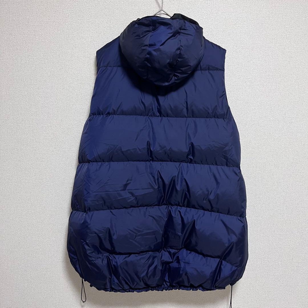 Gomako Goma　　フーデッドダウンジレ　ネイビー　ブラック