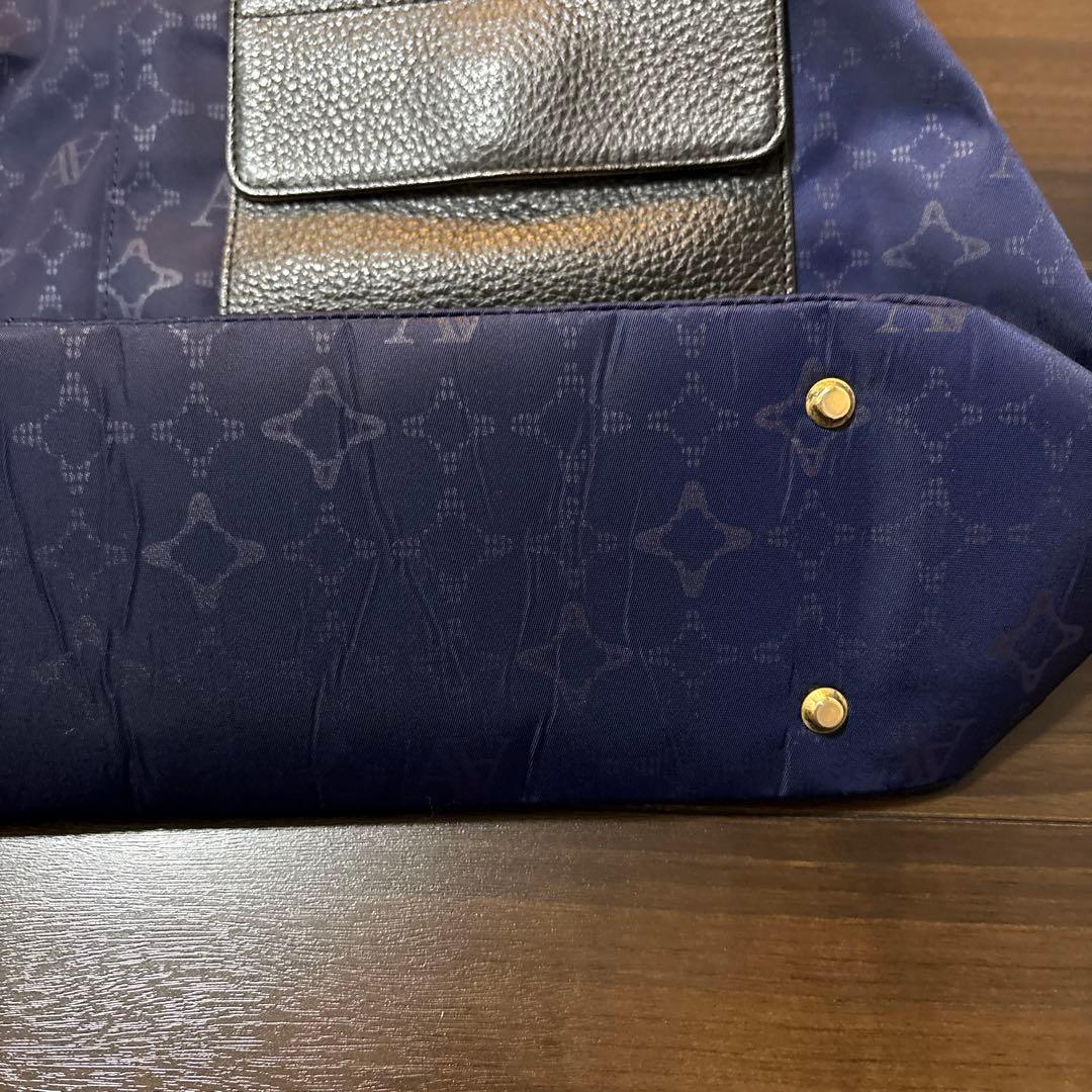 ✨未使用級✨ATAO エルビィ　2way ショルダーバッグ　モノグラム　ネイビー