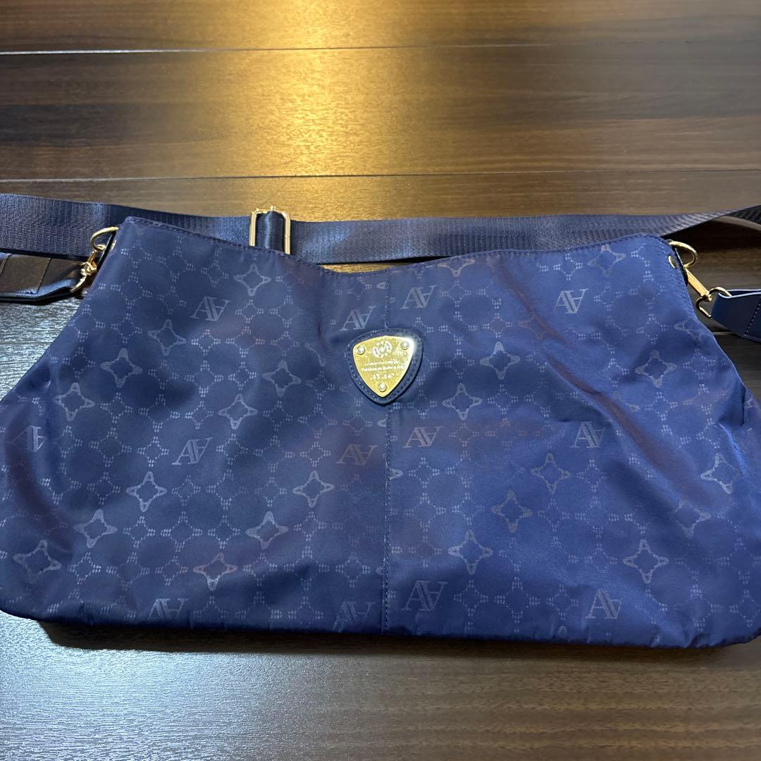 ✨未使用級✨ATAO エルビィ　2way ショルダーバッグ　モノグラム　ネイビー