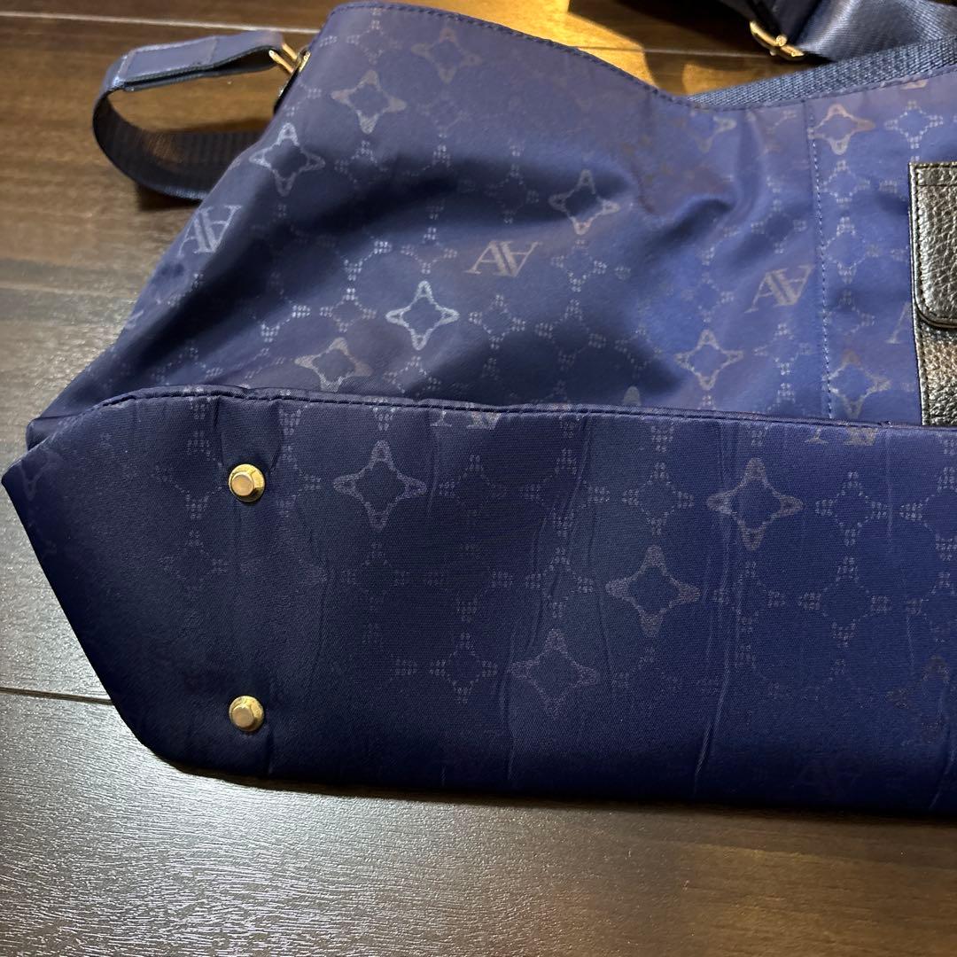 ✨未使用級✨ATAO エルビィ　2way ショルダーバッグ　モノグラム　ネイビー