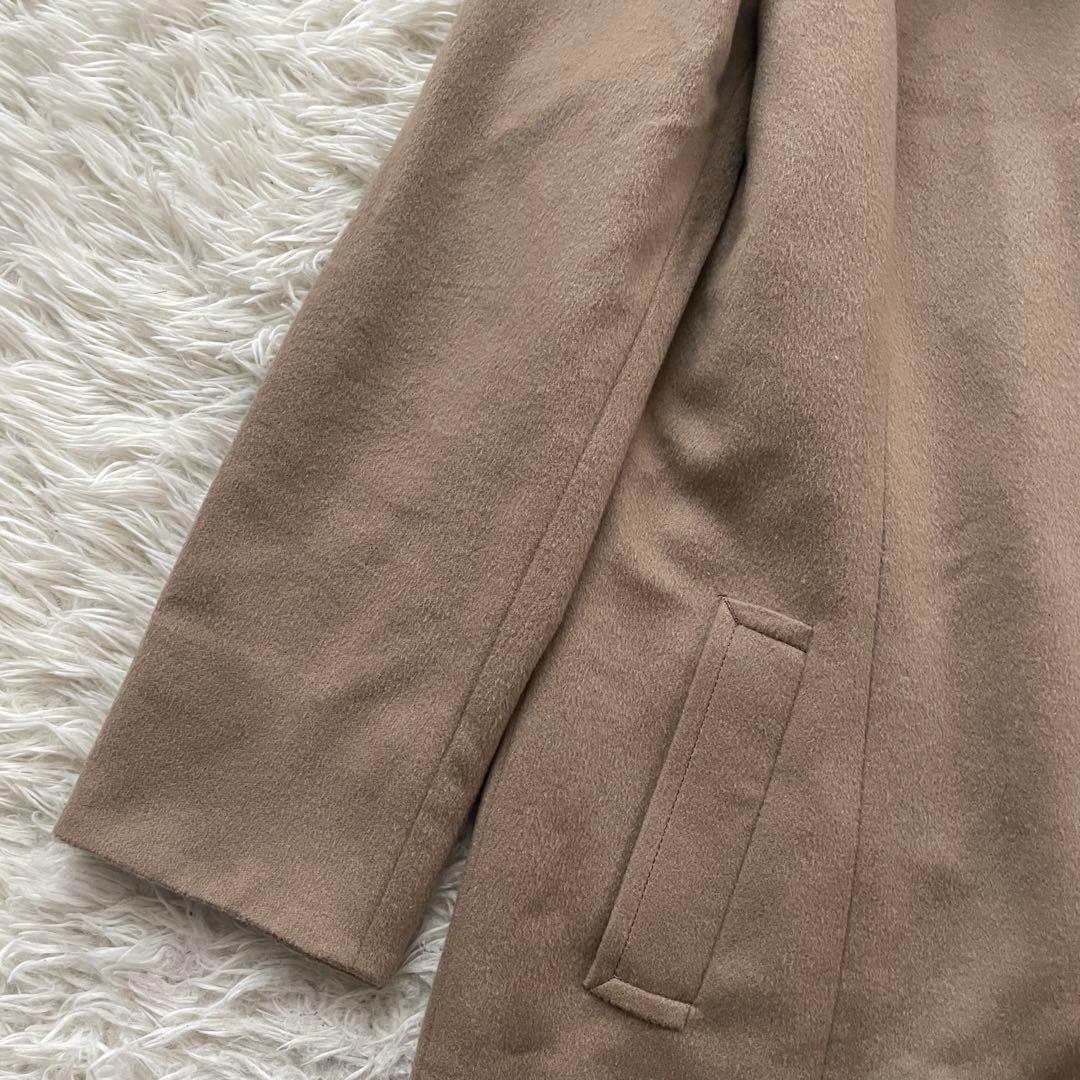 23区　カシミヤ100% ロング　ファー　Aライン　コート　大きいサイズ