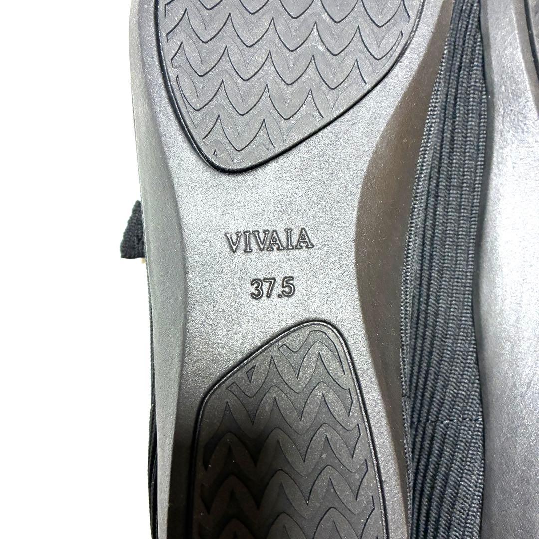 VIVAIA Margotスクエアトゥメリージェーンフラットシューズ黒37.5