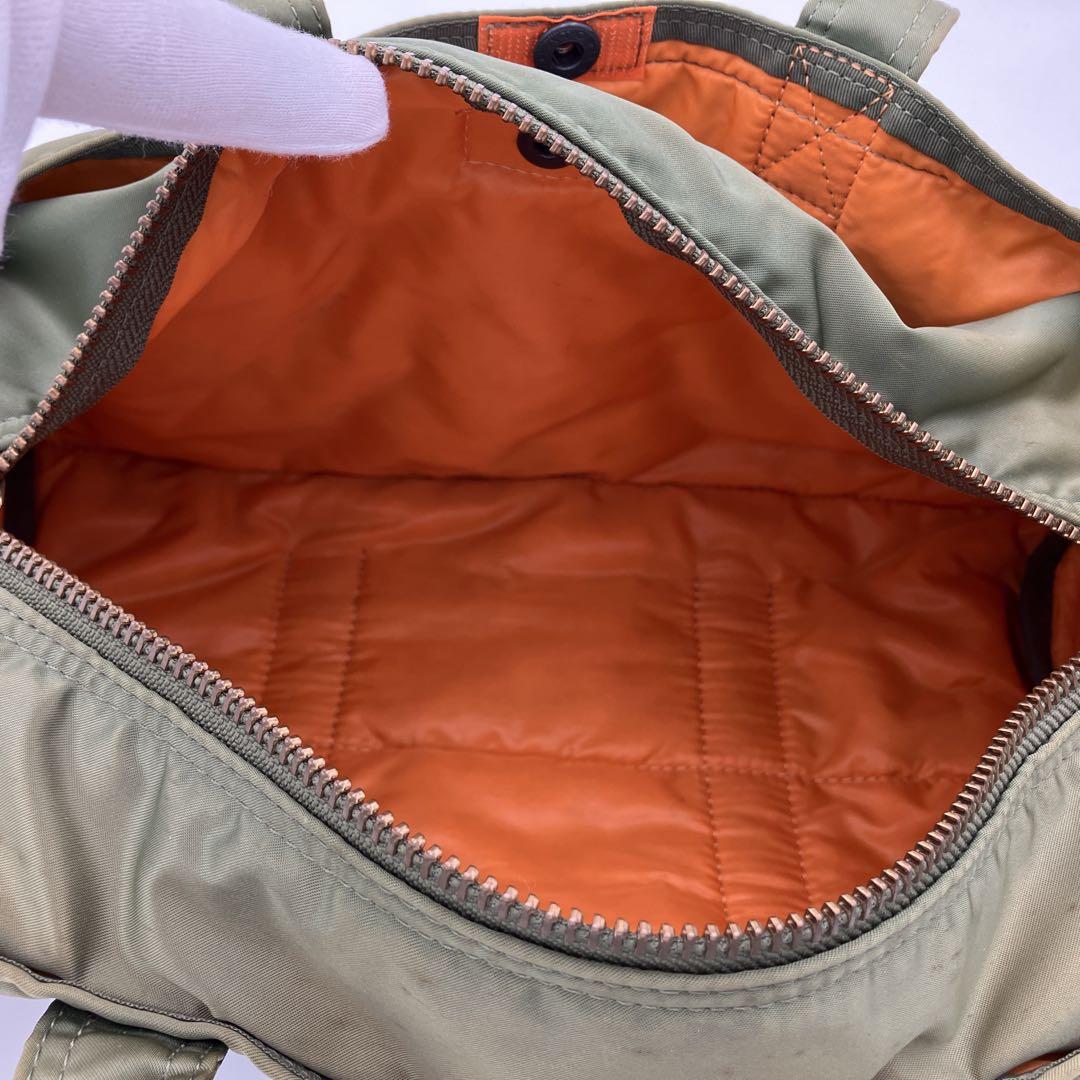 PORTER TANKERナイロン製　ミニボストンバッグ　カーキ　オリーブ