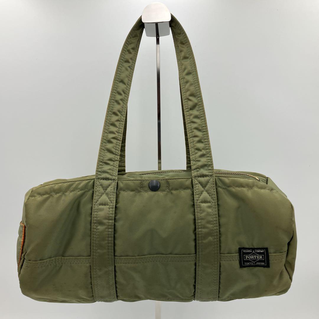 PORTER TANKERナイロン製　ミニボストンバッグ　カーキ　オリーブ
