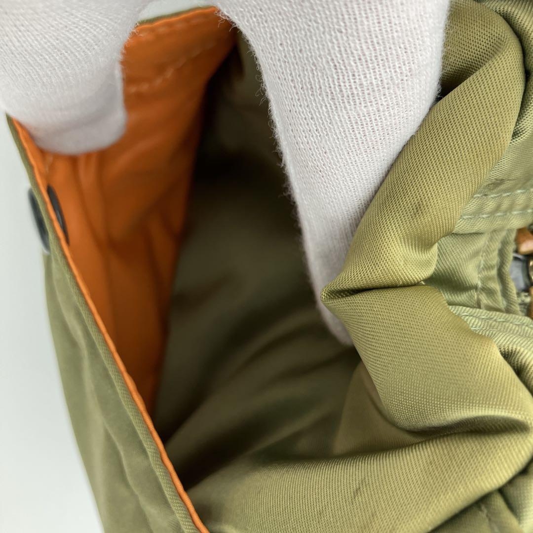 PORTER TANKERナイロン製　ミニボストンバッグ　カーキ　オリーブ