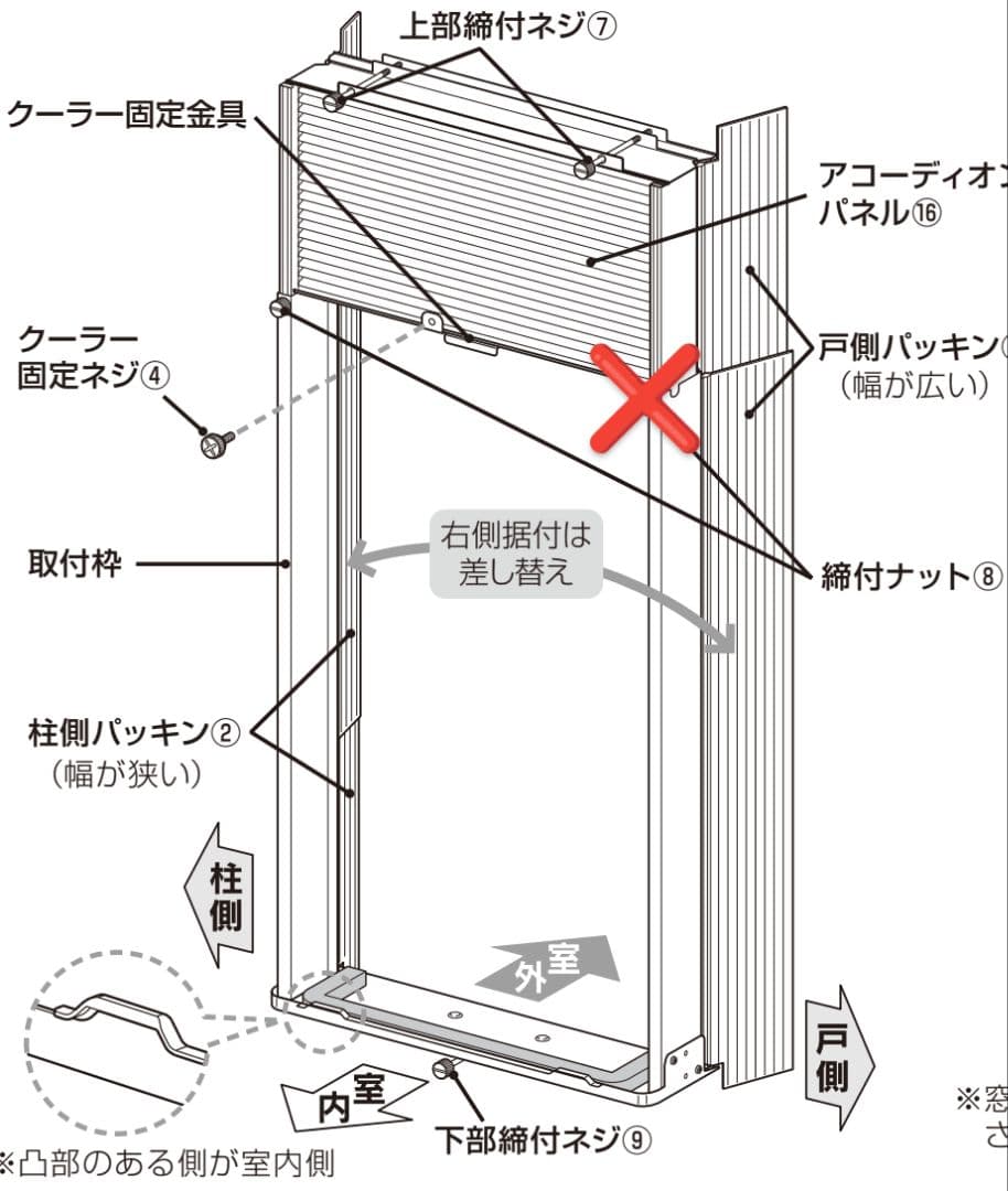 窓用エアコン コロナ CW−F1624R　2024年製　※付属品不足