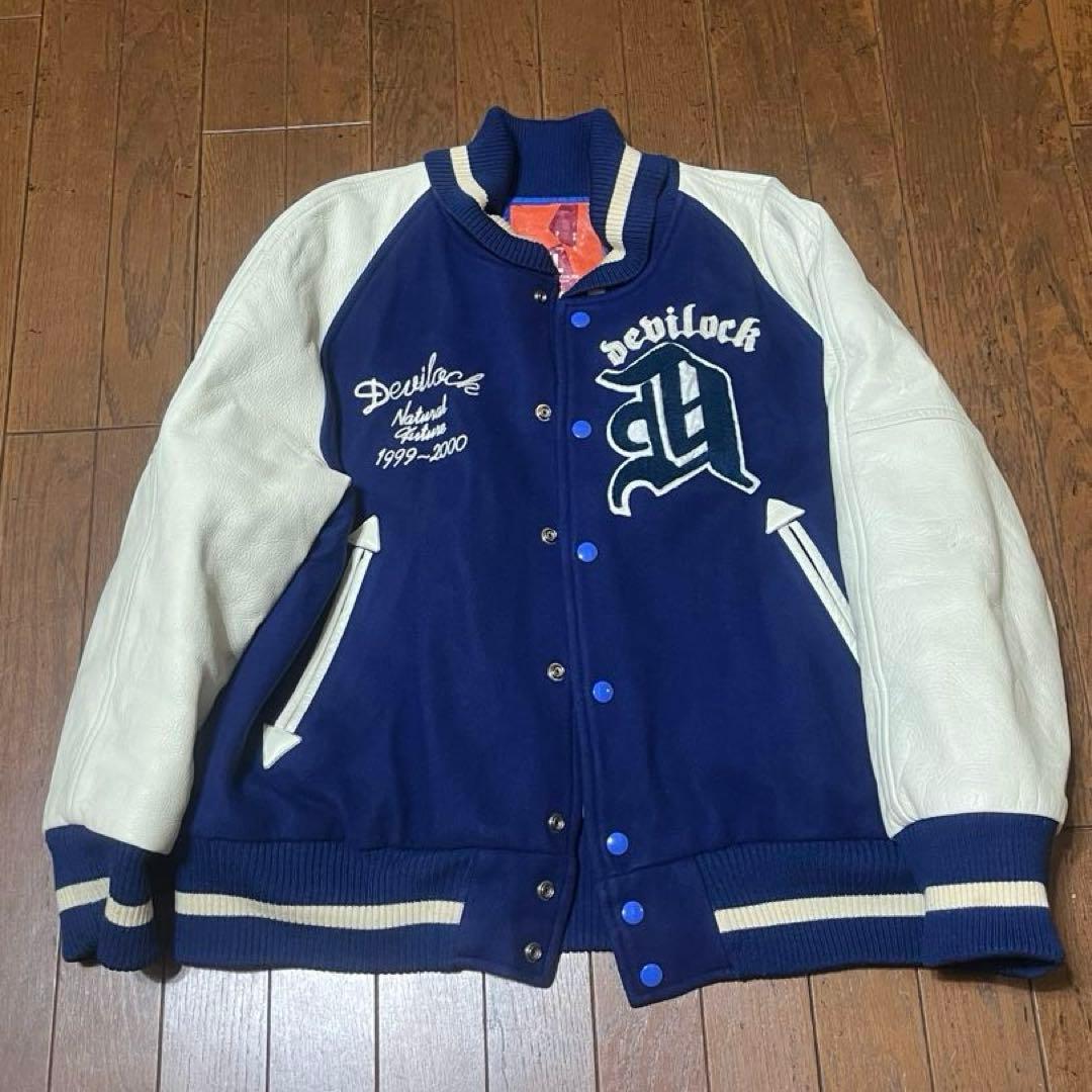 クリーニング済 Devilock デビロック スタジャン 古着 Y2K ブルー