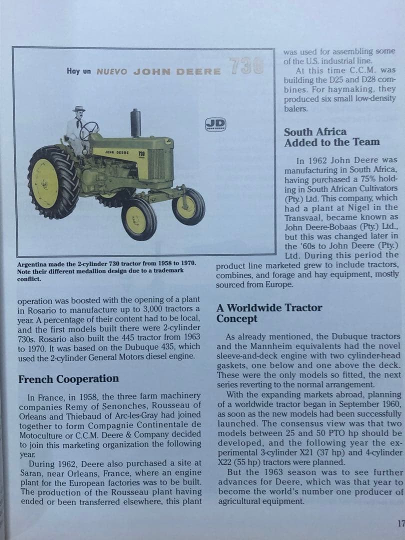 洋書 JOHN DEERE TRACTOR and EQUIPMENT vol.2