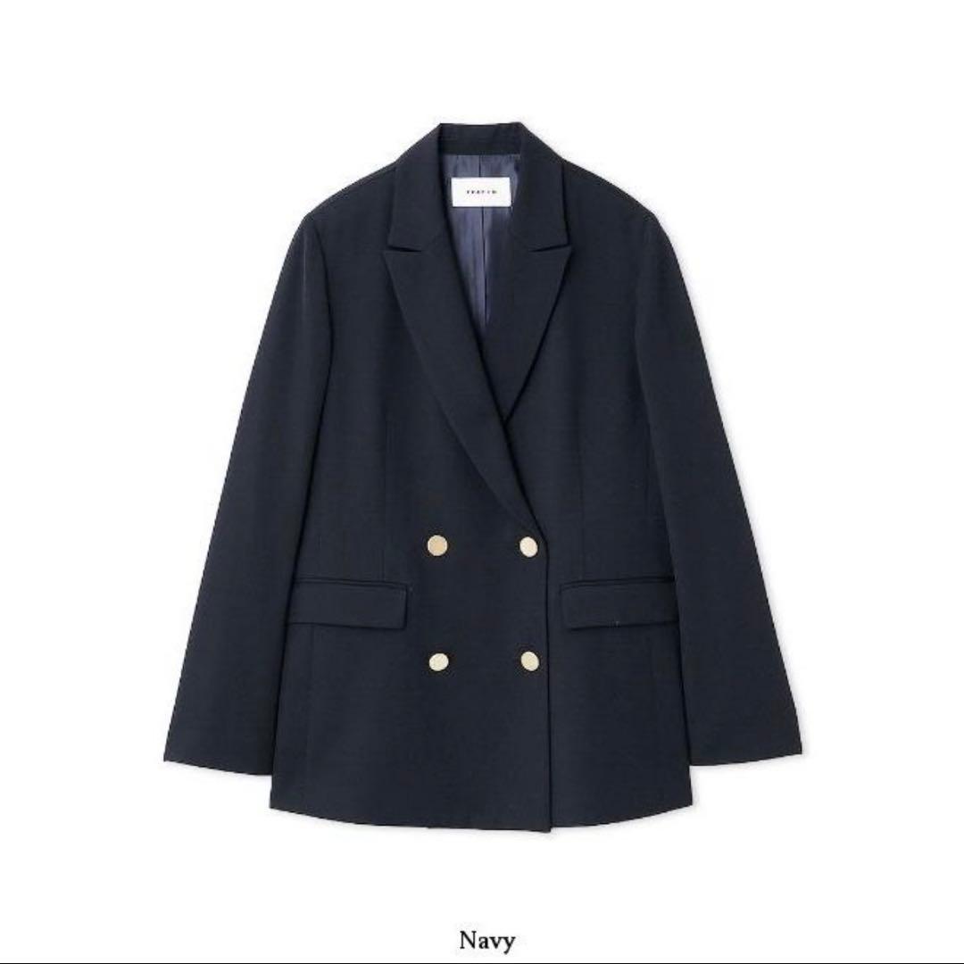 美品 23秋冬モデル FRAY I.D ダブルブレストピークドラペルジャケット1