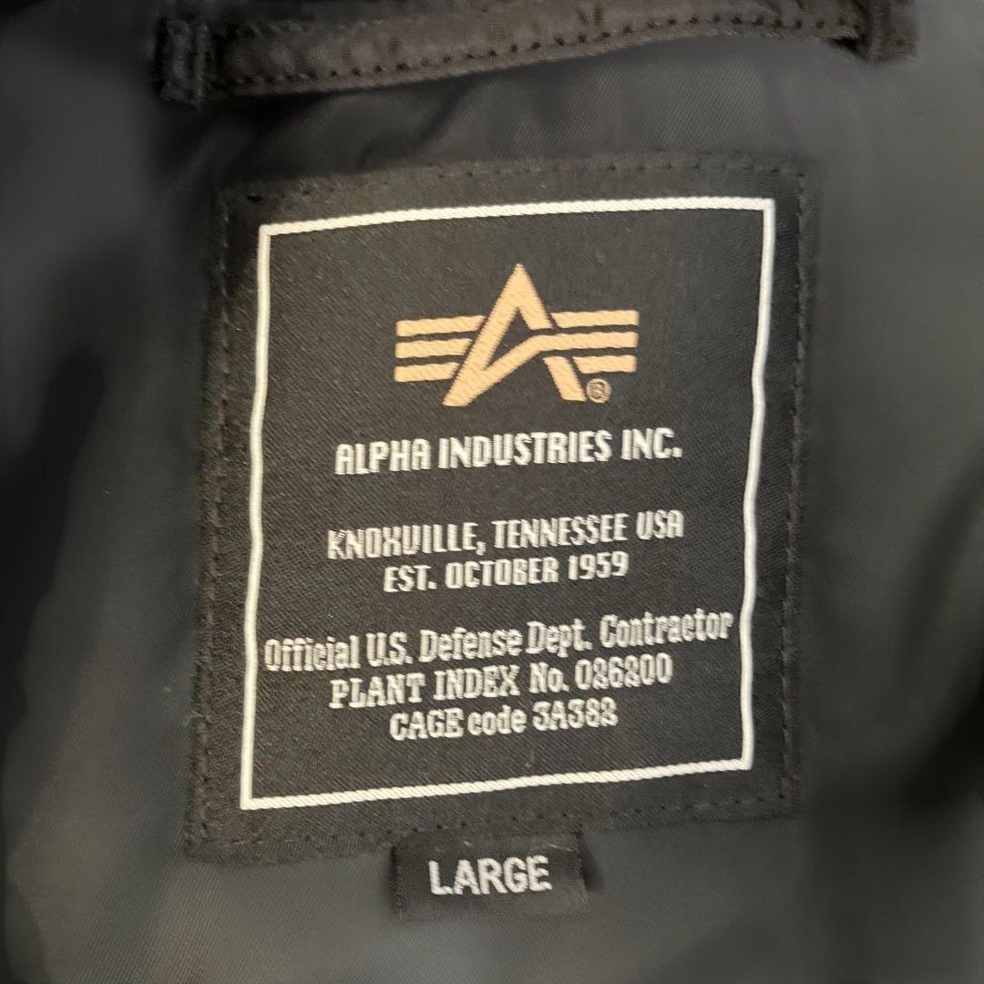 ALPHA INDUSTRIES MA-1 ブラックジャケット Ｌサイズ　極美品