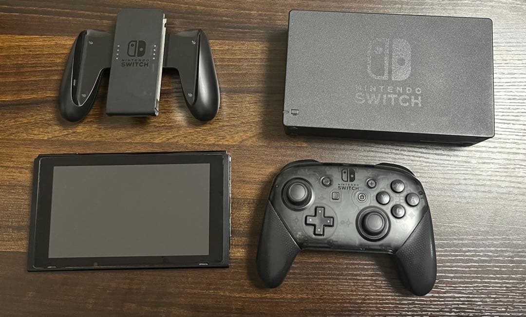 Nintendo Switch 本体 プロコントローラー ドッグ グリップ付き
