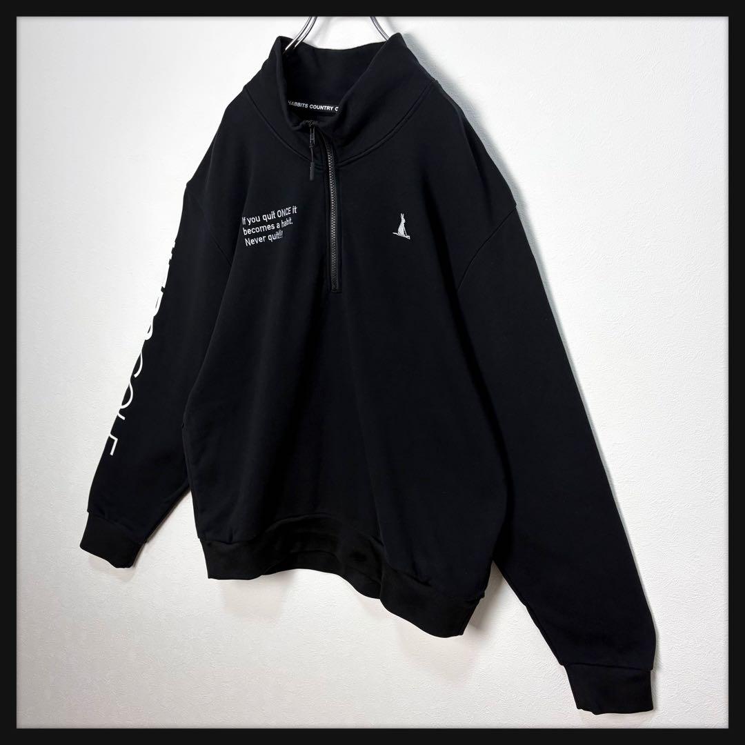 【美品★2XL】FR2 ゴルフ ビッグロゴ ハーフジップスウェット 刺繍ロゴ