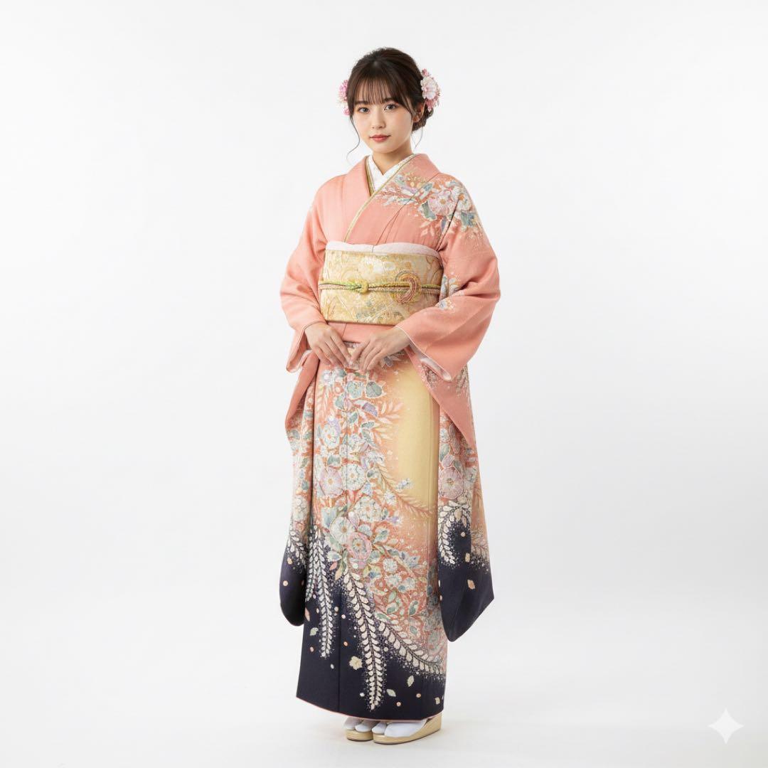 翠山工房　辻ヶ花　正絹振袖