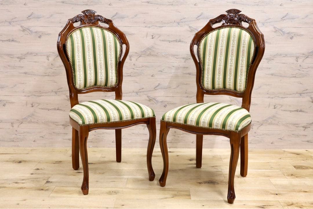 GMIK245B○イタリア製 ヴェローナクラシック ダイニングチェア 2脚セッ