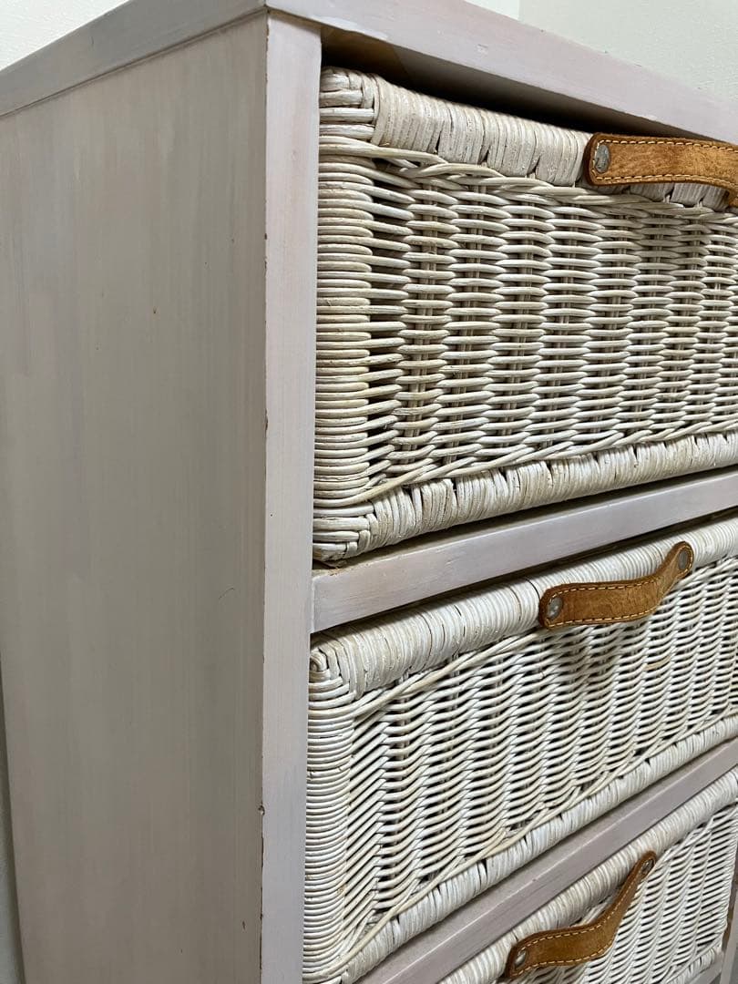 チェスト　籐　ラタン　奥行30 収納家具
