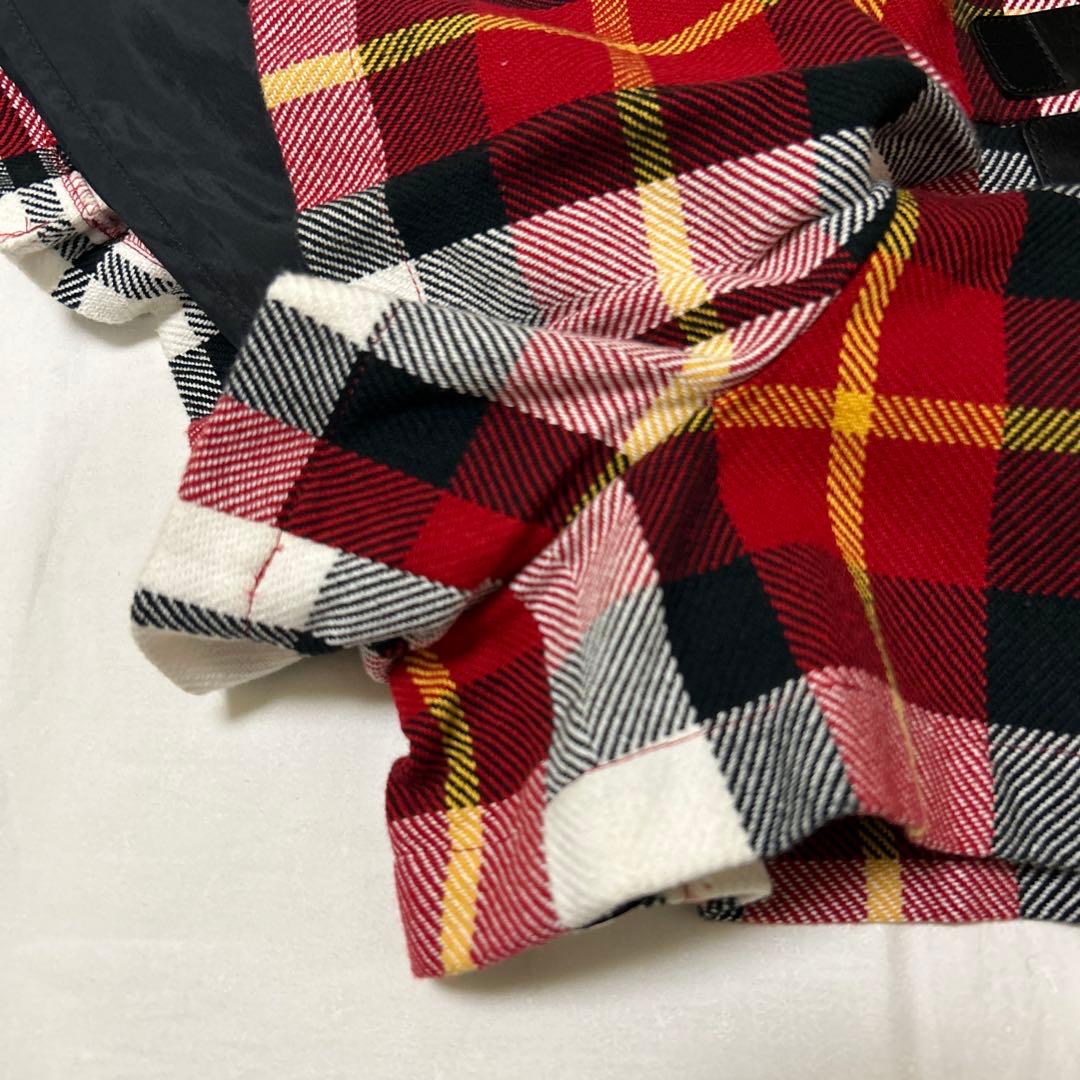 バーバリーブルーレーベル　キュロットスカート　チェック　赤