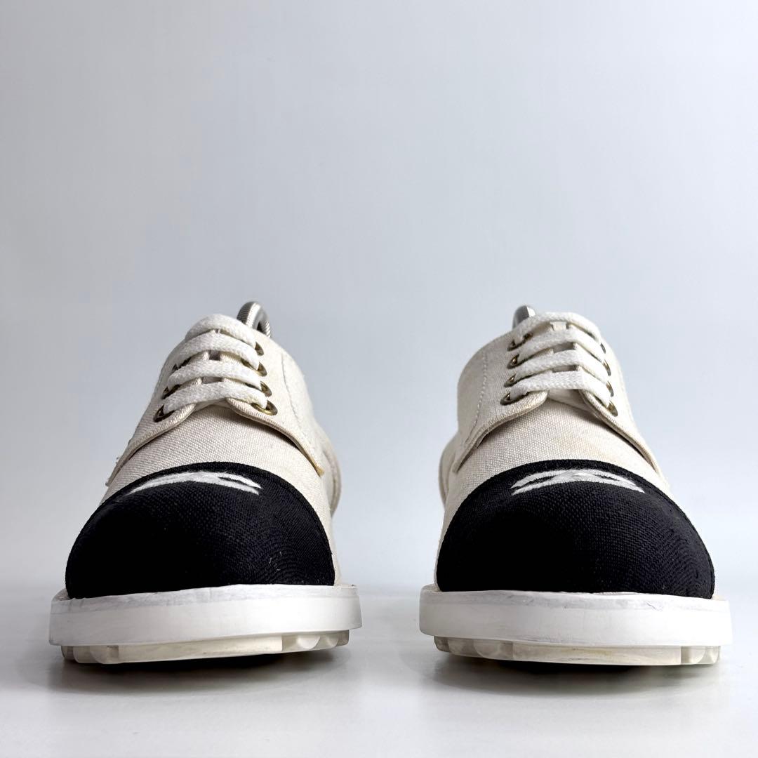 CHANEL シャネル ココマーク ロゴ刺繍 バイカラー スニーカー 23.5㎝