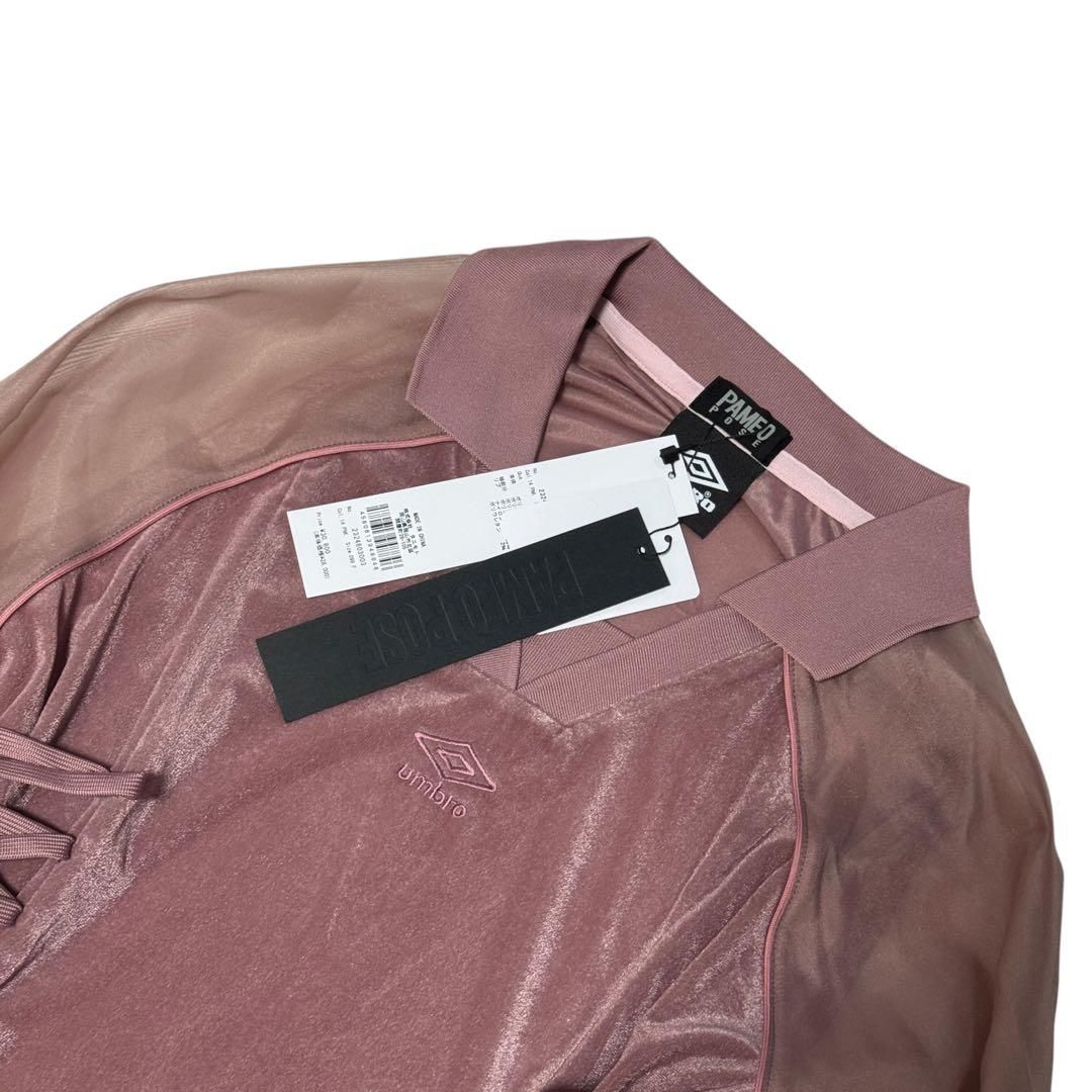 パメオポーズ　アンブロ レースアップ コンバイン ゲームシャツ ドレス　ピンク