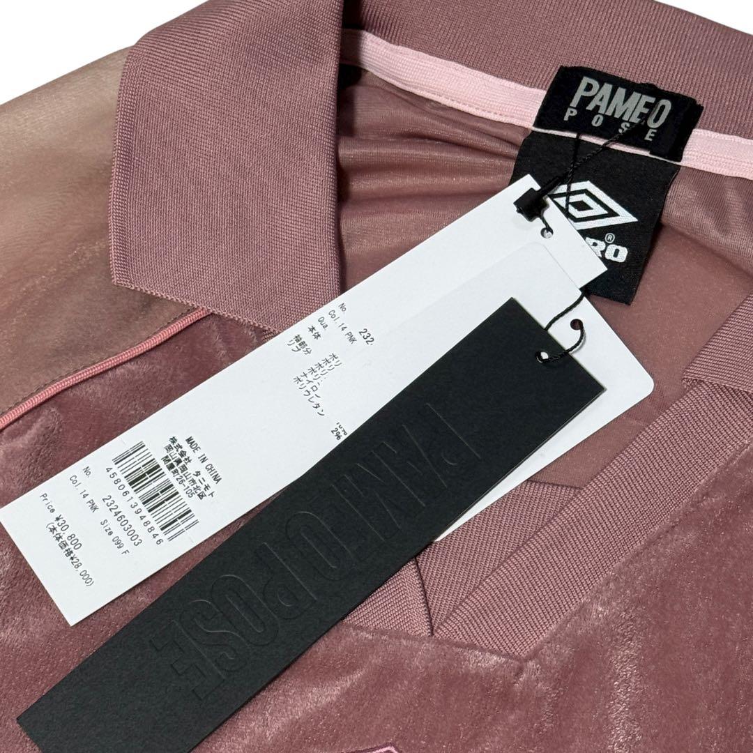 パメオポーズ　アンブロ レースアップ コンバイン ゲームシャツ ドレス　ピンク