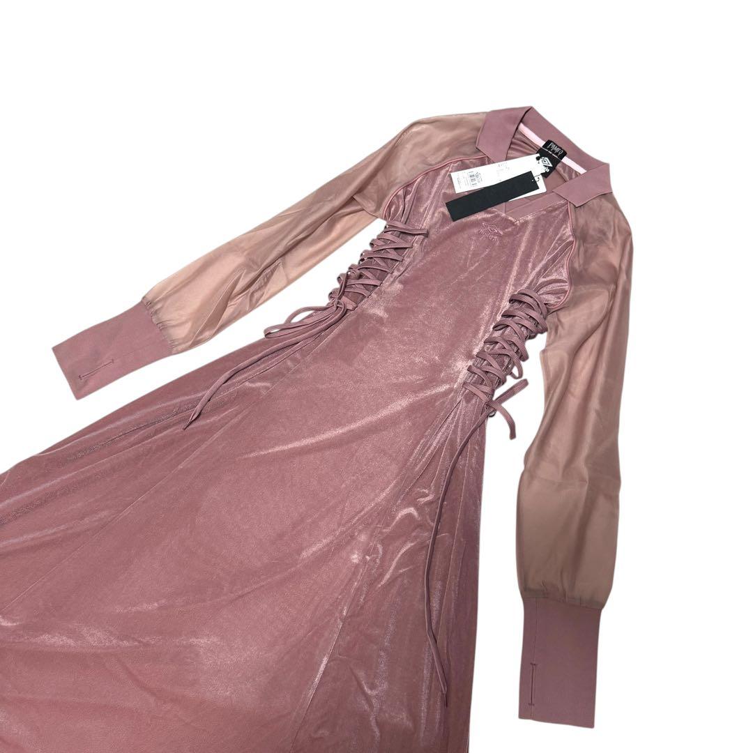 パメオポーズ　アンブロ レースアップ コンバイン ゲームシャツ ドレス　ピンク