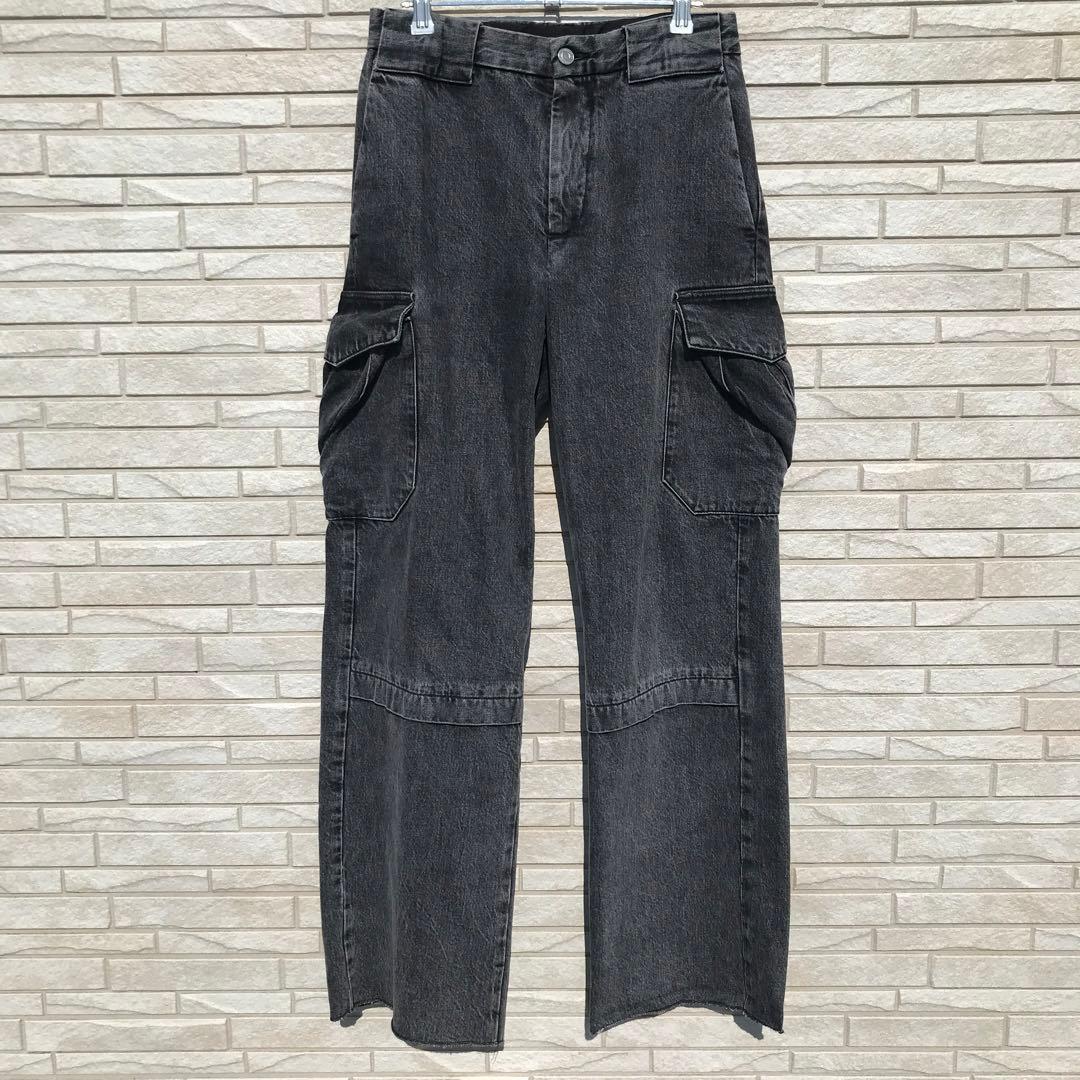 コミッション　カーゴパンツ　28　ブラック　デニム