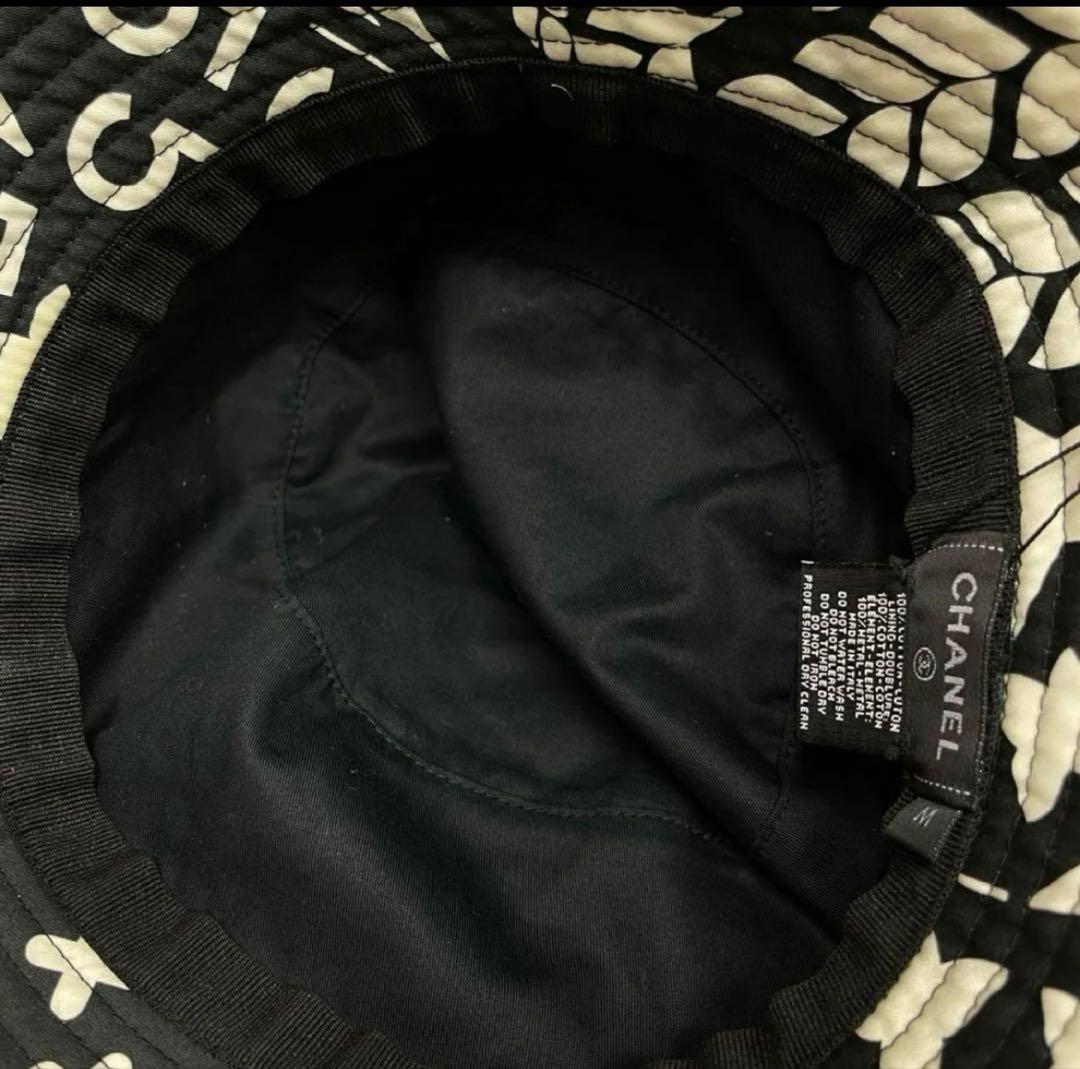 【美品希少】CHANEL 22AWバケットハット ブラック/ホワイト