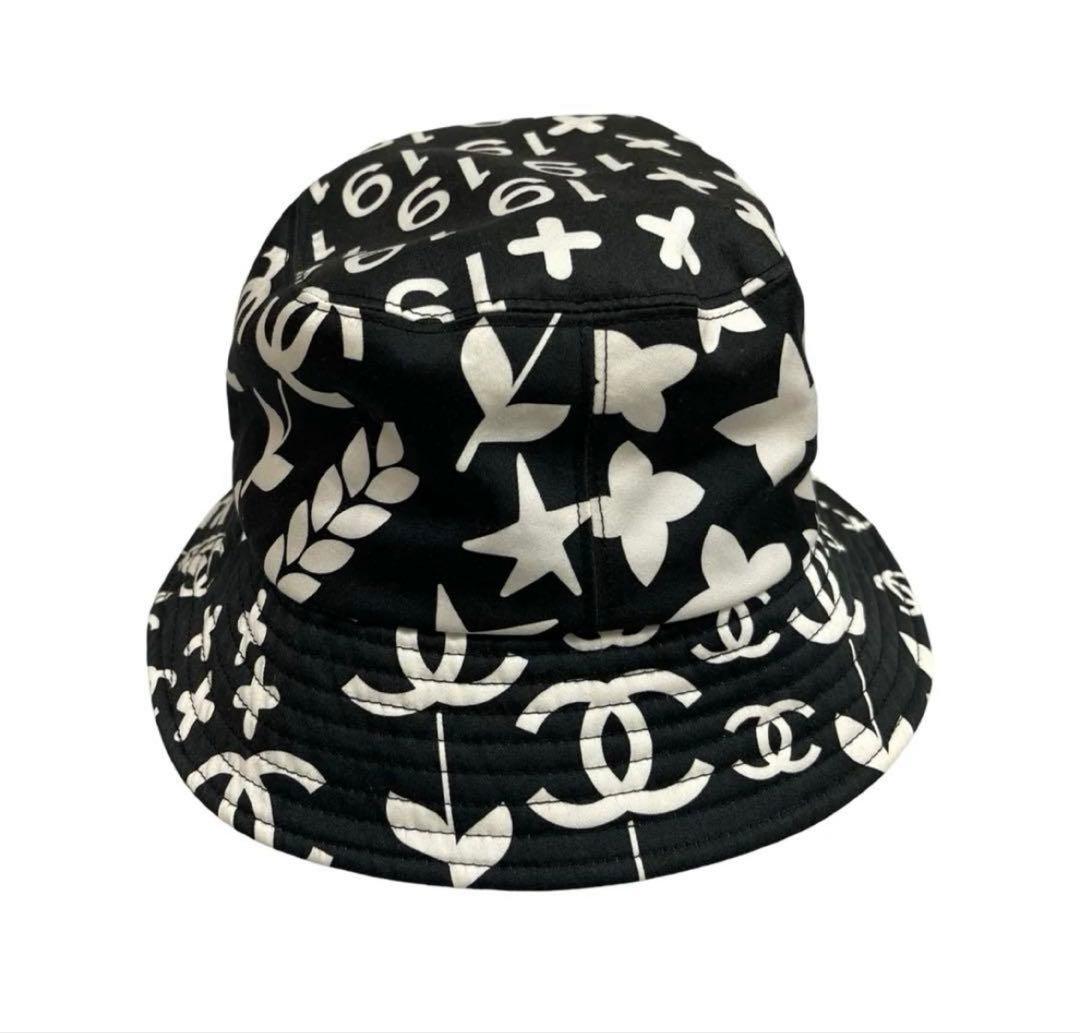 【美品希少】CHANEL 22AWバケットハット ブラック/ホワイト