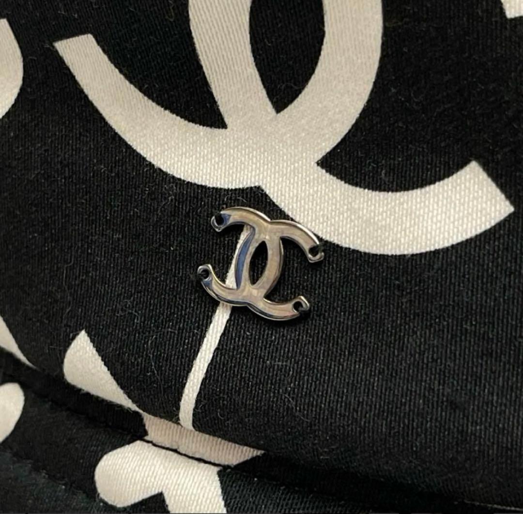 【美品希少】CHANEL 22AWバケットハット ブラック/ホワイト