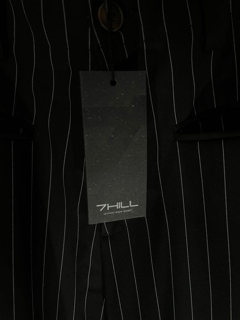 新品 25AW 7HILL ストライプワイドスラックス