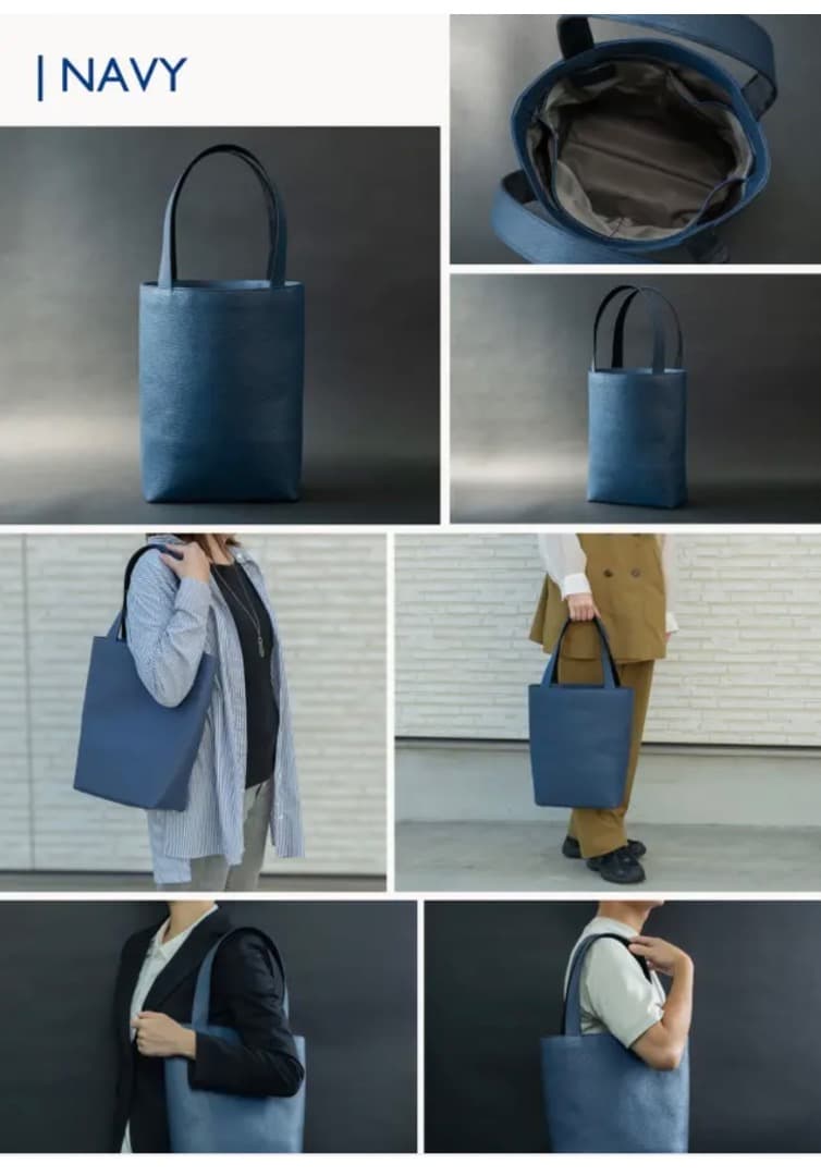 新進工房　SENNYU 新品未使用　ルネートル　ネイビー　トートバッグ　本革