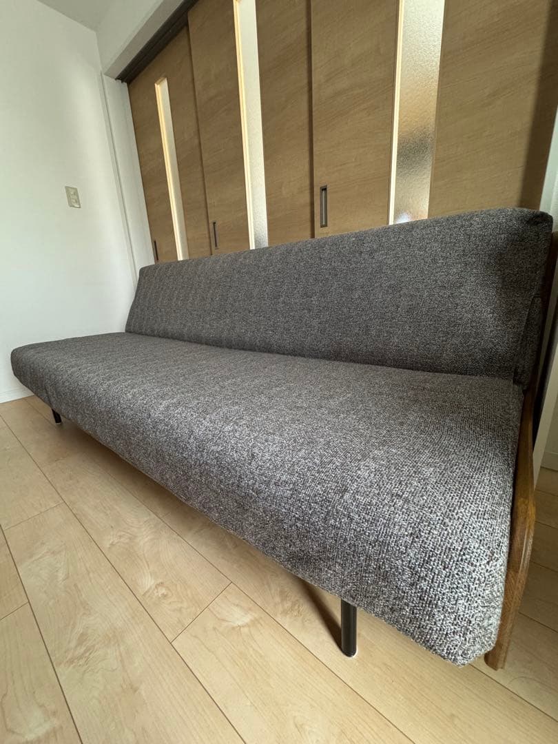 【jn】ハビタソファ グレー 200cm+同色専用カバー