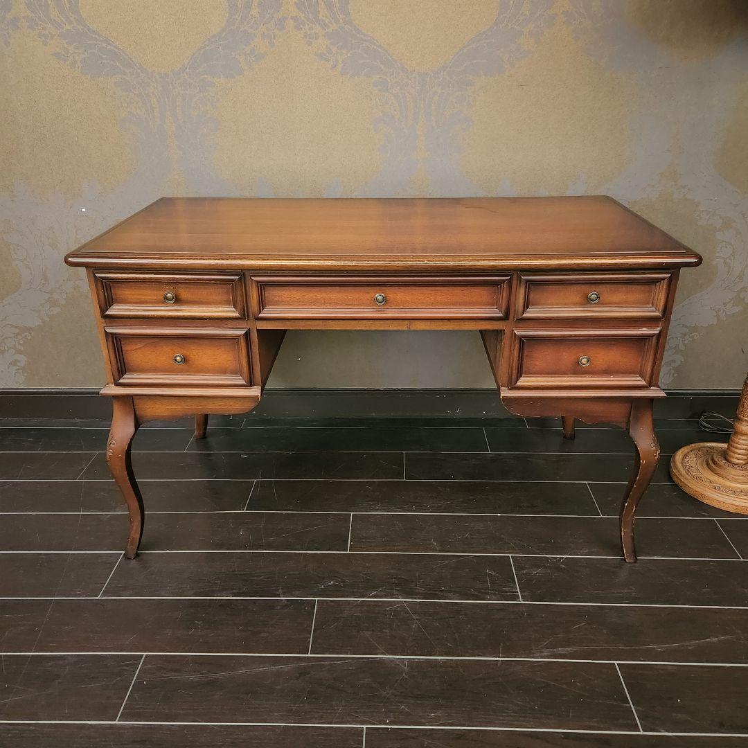 東海家具　KENT ケント デスク　机 マホガニー 木製　ヴィンテージ　猫脚