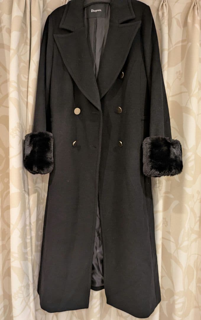 Diagram ビーバーロングコート　黒　36