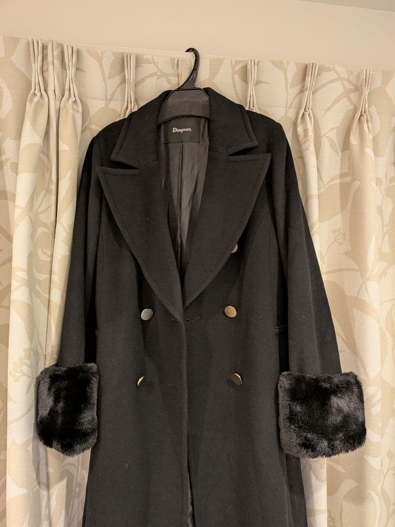 Diagram ビーバーロングコート　黒　36