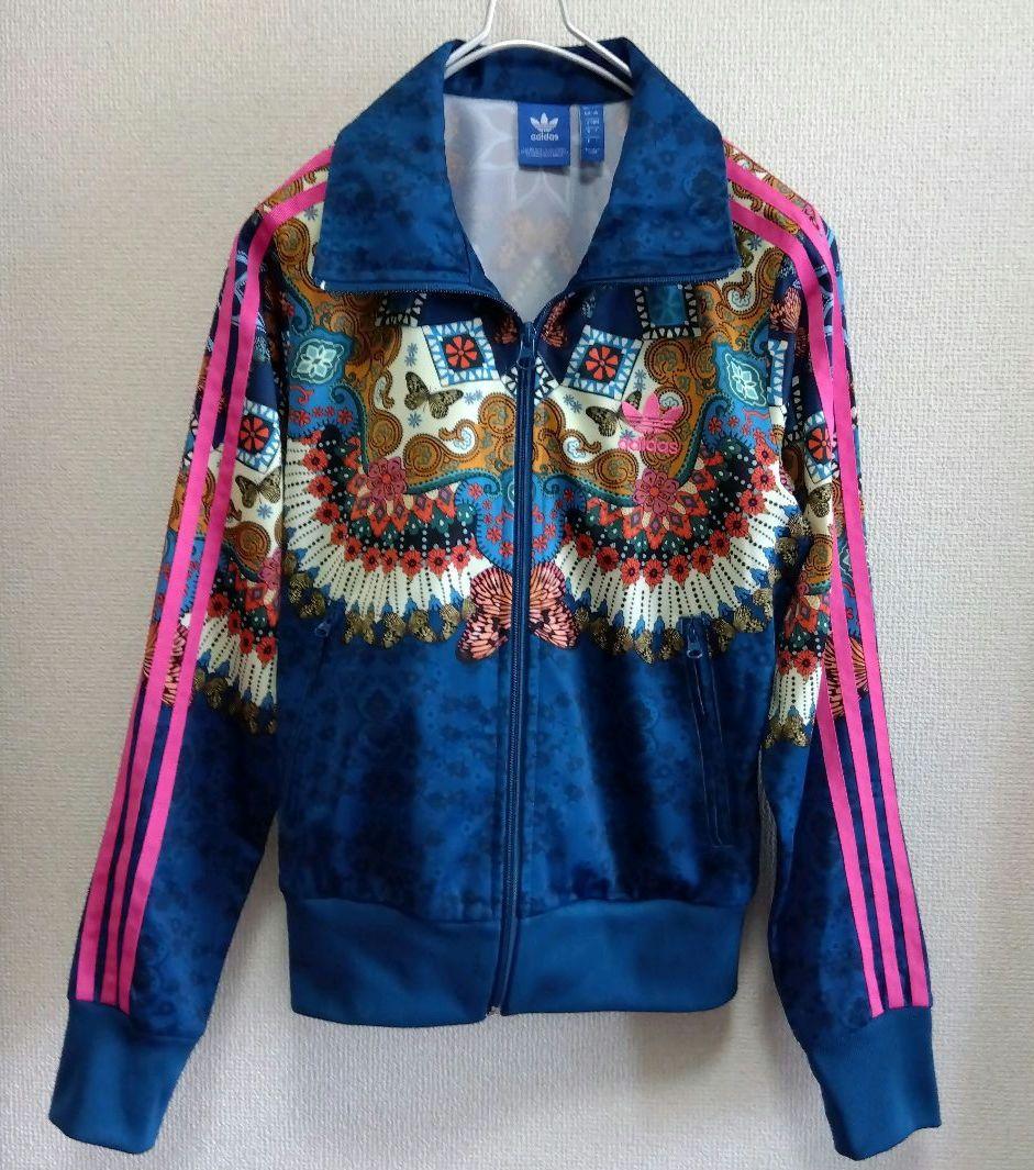 極美品 アディダス ファーム カンパニー 花 蝶々 総柄 トラックジャケット L