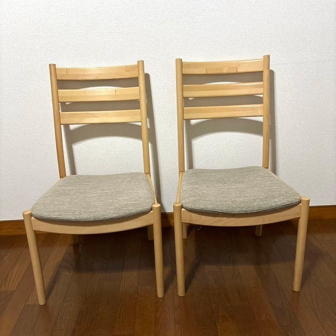 【美品】ニトリ ダイニングチェア C-07 ２脚セット
