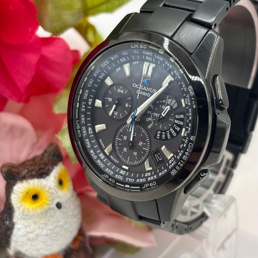稼働品☆　CASIOカシオ　OCEANUSオシアナス　電波ソーラー　メンズ腕時計