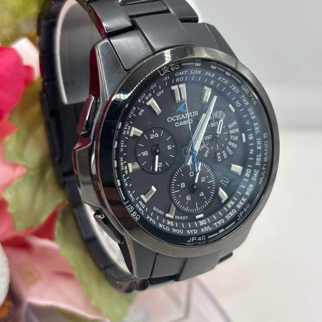 稼働品☆　CASIOカシオ　OCEANUSオシアナス　電波ソーラー　メンズ腕時計