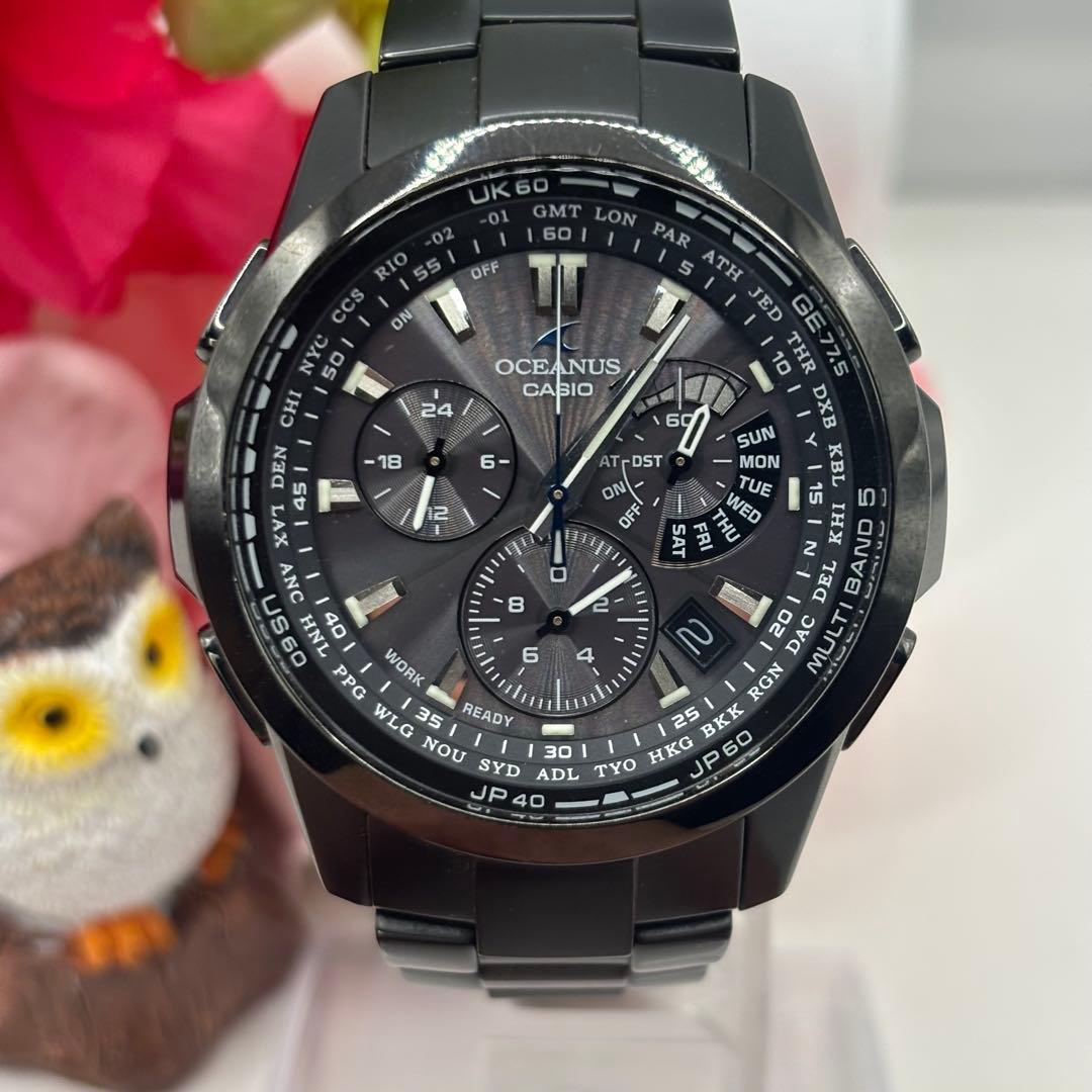 稼働品☆　CASIOカシオ　OCEANUSオシアナス　電波ソーラー　メンズ腕時計