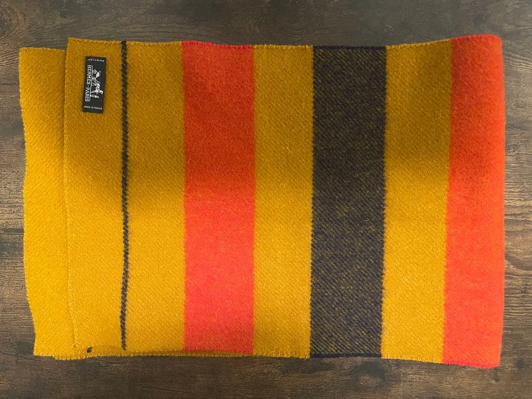 HERMES ストライプマフラー