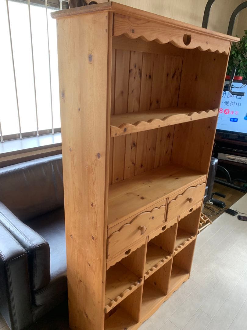 カントリー　木製　ハート♪ オープンシェルフ　パイン材