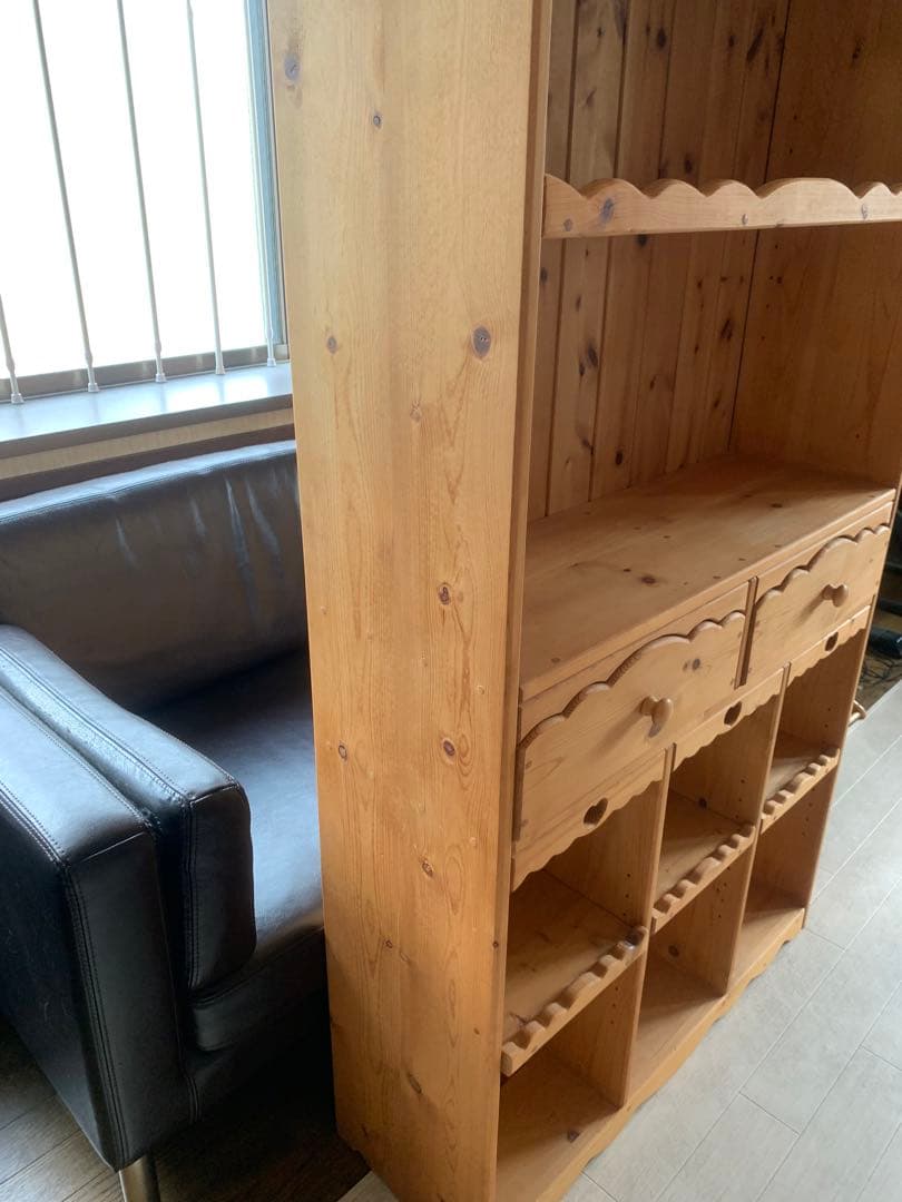 カントリー　木製　ハート♪ オープンシェルフ　パイン材