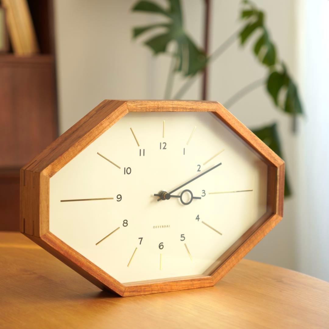 掛け時計 電波時計 インターフォルム ウォールクロック ホワイト