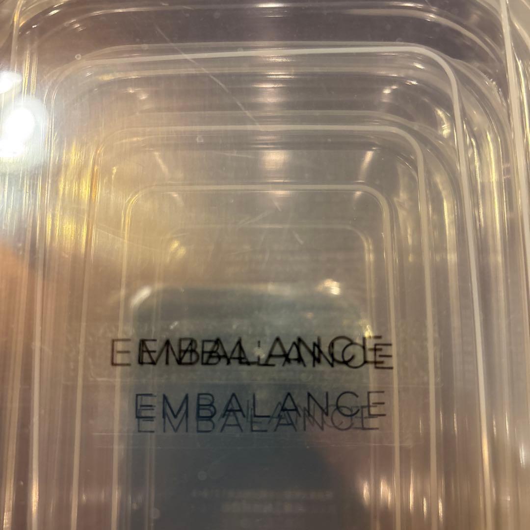 【ほぼ未使用】エンバランスクリアタッパーとレクタングルザル付きセット